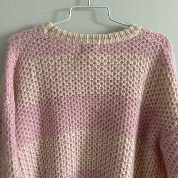 FRNCH Paris Niara Knit Cream & Pink Sweater Size Medium - Picture 15 of 17